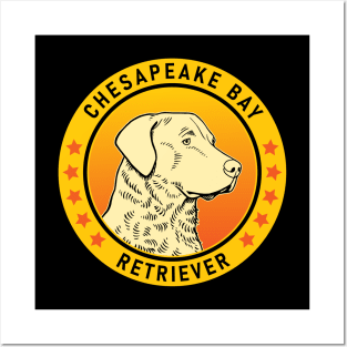 Chesapeake Bay Retriever Dog Portrait Posters and Art